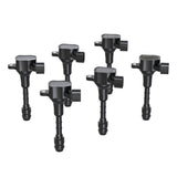 Ignition Coil Pack Set of 6 - Compatible with Infiniti FX35, G35, M35 & Nissan 350Z Vehicles - Replaces 22448-AL61C, UF401, IGC0007, 6734025, 22448AL615 - Year Models 2000-2008 - 3.5L V6 Coils