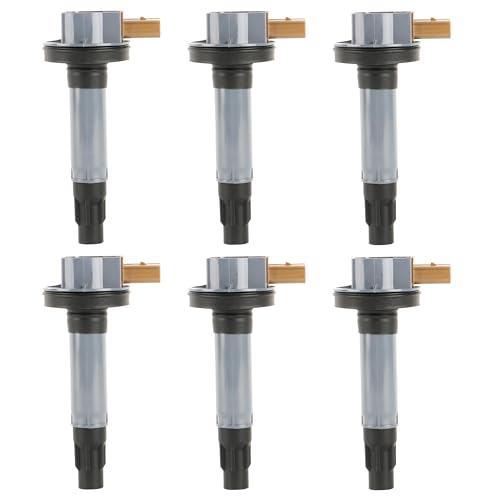 Ignition Coil Pack Set of 6 - Compatible with Ford, Lincoln V6 3.5L - Expedition, Explorer, F150, Flex, Lobo, Police Interceptor Sedan, Taurus, Transit-150, MKS, MKT, Navigator - Replaces DG549, UF646