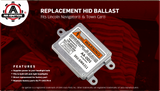 HID Xenon Headlight Ballast - Replaces 6L7Y-13C170-A, 831-10009-044, 10R-020025, 6L7Y13C170A, 35XT-D1 12V - Compatible with Lincoln 2003 - 2005 Navigator and 2002 - 2011 Town Car - HCU