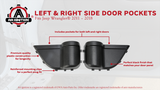 Left and Right Side Door Pockets - Compatible with Jeep Wrangler 2011, 2012, 2013, 2014, 2015, 2016, 2017, 2018 JK, JKU - Door Net Pocket Replacement Organizer With Cup Holder 2011-2018 - 2 and 4 Door