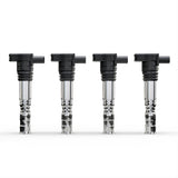 Ignition Coil Pack - Set of 4 - Replaces 06A905115D, 06B905115R - Compatible with Audi & Volkswagen Vehicles - 1.8T MK4 Jetta, Golf, GTI, Passat, A4, A4 Quattro, A6 2.7T, Allroad 2.7T, TT Quattro