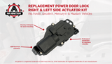 Power Door Lock Actuator, Right and Left Side Compatible with Ford, Mercury, Mazda, Lincoln Vehicles - F150, F250, F350, Excursion, Expedition, Mustang - Replaces 6L3Z25218A42AA, 6L3Z25218A43AA