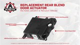 HVAC Air Blend Door Actuator Rear - 604-213, 1L2Z19E616BA, YH-1743 - Compatible with Ford, Lincoln & Mercury SUVs - Expedition, Explorer, Navigator, Mountaineer & Aviator - Mode Temperature Control