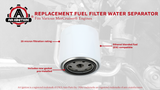 Replacement Fuel Filter Water Separator - Replaces 35-802893Q01, 18-7945, 35802893Q01 - Fits Mercury Marine, Mercruiser Stern Drive, Mag Alpha, Bravo, 357, 350, 383, 496, 385 Inboard Boat Engines