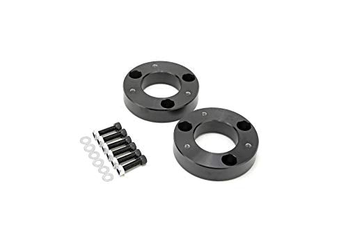 Front Leveling Kit 2" Inches - Compatible with 2004-2018 F-150 Pickup Truck 2WD, 4 Wheel Drive 4WD, 4x4 - Front Strut Spacers Lift 2 Inch - Forged Aircraft Aluminum Billet Construction