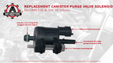 Vapor Canister Purge Valve Solenoid - Replaces 12610560, 911-082, 12661763 - Compatible with Chevy, Buick, GMC, Cadillac & Saturn Vehicles 3.0L, 3.6L V6 Impala, Traverse, CTS, SRX, Acadia, Canyon