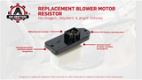 HVAC Blower Motor Fan Resistor - AC Heater Relay - Replaces 973-020, 68004241AA, 5012212AA, 4720278 - Compatible with Chrysler, Dodge & Jeep Vehicles - Ram 1500, 2500, Concorde, Grand Cherokee