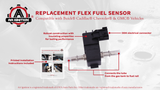 Replacement Flex Fuel Sensor, Compatible with Buick, Chevy, Cadillac, GMC - 2012-2021 - Replaces 13577429, 13507129 Lacrosse, ATS, SRX, Caprice, Equinox, Impala, Silverado 1500, Tahoe, Sierra 2500HD