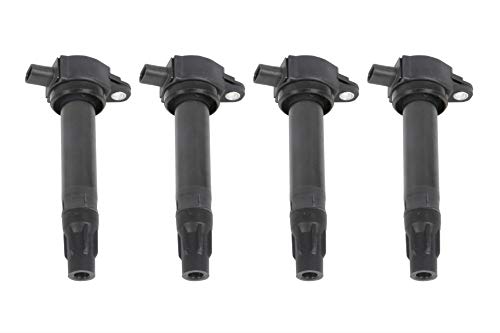 Ignition Coil Pack Set of 4 - Compatible with Dodge, Jeep, Chrysler Vehicles - 200, Sebring, Avenger, Caliber, Journey, Compass, Patriot - Replaces 4606824AB, UF557, C1587, C-1587, GN10346, 5C1644