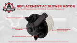 Replacement AC Heater Blower Motor with Fan - Compatible with Ford & Lincoln Vehicles - 2009-2017 Expedition, 2009-2014 F-150, 2009-2017 Navigator - Replaces CL1Z19805A, MM1094, PM9364, 75873, 700237