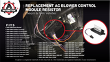 HVAC Blower Motor Resistor - Compatible with Chevy, Cadillac, GMC and Other GM Vehicles - Silverado, Trailblazer, Envoy, Sierra, Rainier - HVAC Control Module - Replaces 1580567, 93803636, 89018778
