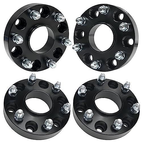 Wheel Spacer Set of 4- 1.25 Inch Thick 6x5.5 Hub Centric - Compatible with Chevy, GMC - 1999-2022 Escalade, Silverado 1500, Tahoe, Suburban, Yukon, Sierra 1500- 6x139.7mm, 78.1mm Hub Bore 14x1.5 Studs