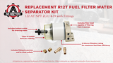 Marine R12T Fuel Filter Water Separator Kit - 120AT NPT ZG1/4-19 - Replaces S3240, 18-7947, 187947, 17670-ZW1-030GH, 99105-20006, 9-37812, 120R-RAC01, 120R-RAC02 Assembly - Diesel, Gas Engines