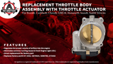 Throttle Body Assembly with Actuator - Compatible with Chevy, GMC and Other GM Vehicles - Avalanche, Silverado, Tahoe, Trailblazer, Envoy, Savana, Sierra, Yukon - Replaces 12679524, 217-2422, 12580760