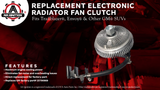 Electronic Radiator Fan Clutch with Harness - Compatible with Chevrolet, GMC & Buick Vehicles - Trailblazer 2002-2009, Envoy, Rainier, Ascender, Bravada, 9-7x - Replaces 25790869, 622001, 15293048