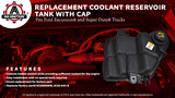 Coolant Reservoir Tank with Degas Bottle Cap - Overflow Recovery Bottle Fits Ford F250, F350 Super Duty, Excursion 6.0L Powerstroke,6.8L,5.4L-6C3Z-8A080-B,3C3Z8A080AE,603-217-Antifreeze Expansion Tank