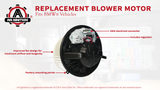 HVAC Blower Motor with Regulator - Replaces 64119227670, 700218, PM9354, 75896 - Compatible with BMW Vehicles - 2006 325i, 325xi, 06 330i, 2007 335i, X3, 2008 335d, 2007 328xi - E90, E91, E92