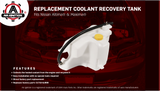 Coolant Reservoir Tank with Overflow Tube - Replaces 21710 -8J000, NI3014105, 603-614 - Compatible with Nissan Vehicles - 2002 - 2006 Altima 2.5L and 3.5 V6, 02 - 08 Maxima 3.5L V6 - Recovery