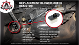 HVAC Blower Motor Fan Resistor - AC Heater Relay - Replaces 973-020, 68004241AA, 5012212AA, 4720278 - Compatible with Chrysler, Dodge & Jeep Vehicles - Ram 1500, 2500, Concorde, Grand Cherokee