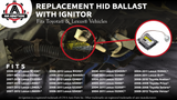 HID Ballast with Ignitor - Xenon Headlight Control Unit - Replaces 85967-51040, 81107-33761, 81107-30D30, DDLT003, KDLT003 -Compatible with Toyota & Lexus Vehicles - SC430, ES350, LS460, Prius, Avalon