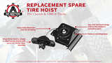 Spare Tire Hoist - Replaces 20870067, 15703311, 924-510, 15866164 - Compatible with Chevy, GMC Vehicles - 1999-2017 Silverado 1500, 1999-2004, Sierra 1500, Silverado 2500, 2000 Tahoe, Suburban