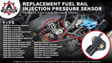 Fuel Rail Injection Pressure Sensor - Replaces CM5229, 0261230093, 3F2Z9G756AC - Compatible with Ford, Lincoln & Mercury Vehicles - Crown Victoria, F250 Super Duty, Focus, Explorer, Mustang, E-150