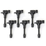 Ignition Coil Pack Set of 6 - Compatible with Infiniti FX35, G35, M35 & Nissan 350Z Vehicles - Replaces 22448-AL61C, UF401, IGC0007, 6734025, 22448AL615 - Year Models 2000-2008 - 3.5L V6 Coils