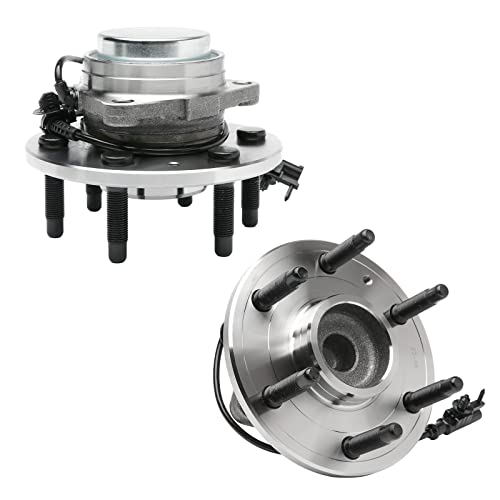 Replacement Front Wheel Hub Bearing Assembly Set of 2 - Compatible with 2WD Cadillac, Chevrolet & GMC 6 Lugs - Escalade, Avalanche, Silverado 1500, Suburban 1500, Yukon - Replaces 515097, 930-633