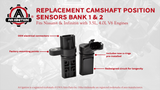 Camshaft Position Sensor Phase Set of 2 - Compatible with Nissan and Infiniti 3.5L, 4.0L V6 Altima, Maxima, 350Z, Pathfinder, FX35, G35, QX45 - Replaces 23731-AL61A, 917-704, 237316J90B, 907-716