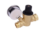 RV Water Pressure Regulator with Gauge Adjustable 3/4" Water Hose Valve - RV Water Pressure Regulator with Gauge - RV Camper Water Pressure Regulator, Trucks, Trailer - Trailer Water Pressure Gauge