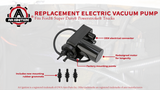 Electric Vacuum Pump - Fits Super Duty & Powerstroke Ford Trucks - Diesel Pressure Pump for AC, Brakes & 4WD - F250, F350, F450, 6.0, 7.3, 6.4L, Ram 2500,3500 5.9L - 4C3Z-2A451-BA,6C3Z-2A451-A,904-214
