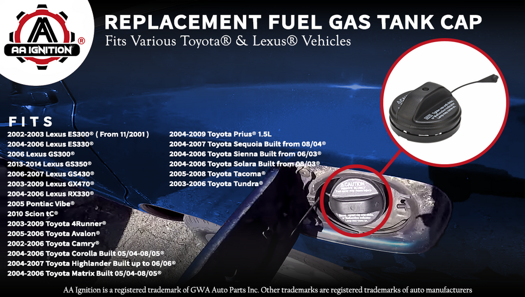 thumbnail image 2 of LivTee Gas Cap, Fuel Cap Fits Toyota Camry 2002-2006,Tacoma 2 of 11