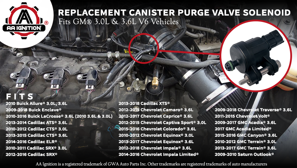 Électrovanne De Purge Vapeur 12V - Compatible GM, Chevrolet, GMC, Cadillac, Buick - OE 12610560 - 2