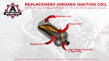 Replacement Inboard Ignition Coil - Compatible with MerCruiser Thunderbolt IV and V Ignition Systems with HEI - Replaces 18-5438, 392-805570A2, 392-7803A4, 392-805570A1, 72115, 40511