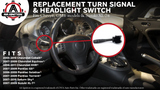 Turn Signal and Headlamp Dimmer Switch Blinker Lever, Replaces D6254E, 20940099, SW5908 - Compatible with Chevy, Pontiac, Saturn & Suzuki Vehicles - Equinox, HHR, Cobalt, G5, Sky