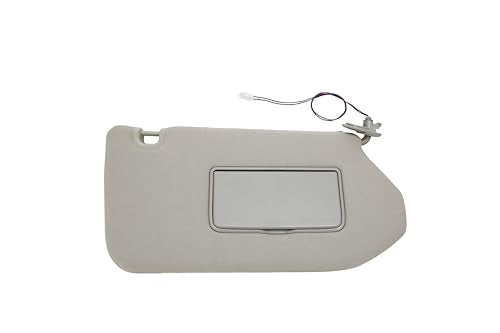 Passenger Side Sun Visor Right Side Gray with Lamp - Compatible with Nissan & Infiniti Vehicles - Pathfinder, QX60, 2013 JX35 - Replaces 96400-9PB0A, 96400-3JA0A, 964003JA0A, 964009PB0A