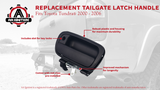 Tailgate Handle Latch with Keyhole - Replaces 690900C010, TO1915110, 690900C-030C0, 80866 - Compatible with Toyota Tundra 2000, 2001, 2002, 2003, 2004, 2005, 2006 - Liftgate Latch Trim with Clips
