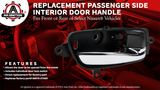 Interior Door Handle Passenger Side, Right - Front or Rear - Compatible with Nissan Altima 2013-2018, Armada 14-15, Murano 2015 - 2019, Pathfinder 2013-2019, Titan - Replaces 80670-3TA0D, 80670-3TA0A