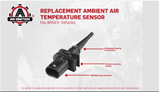 Ambient Air Temperature Sensor - Replaces 902020, 6581 6 905 133, 902-020, 65816905133 - Compatible with BMW Vehicles - 328i, 325i, 325Ci, 323i, 330i, 330Ci, 528i, 530i, M3, M6, X5, Z4-1995- 2011