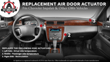 HVAC Air Blend Door Actuator Heater - Compatible with Chevrolet Impala 2004-2013 Vehicles - 1573517, 1574122, 15844096, 22754988, 52409974, 604-108, 15-74122, 604108 - Temperature Air Door Impala
