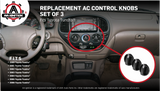 AC Heater Climate Control Knob Set of 3-55905-0C010, 559050C010-2000, 2001, 2002, 2003, 2004, 2005 & 2006 Toyota Tundra AC Knobs - Air Conditioner HVAC Blower Fan Temperature Switch