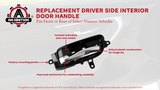 AA Ignition Interior Door Handle Driver Side, Front or Rear, Compatible with Nissan Altima 2013-2018, Murano 15-19, Armada 14-15, Pathfinder, Titan - Replaces 80671-3TA0A, 80671-3TA0D, 80671-3TA0B