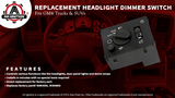Headlight Instrument Panel Dimmer Dome Lamp Switch - Replaces D1595G, 19381535, 15194803, 1S8489 - Compatible with Chevy, GMC & Hummer Vehicles - Silverado, Avalanche, Suburban, Tahoe, Sierra, Yukon