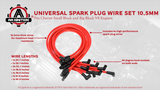 Universal Spark Plug Wire Set - 10.5mm High Performance Kit - Compatible with Chevy, GM SBC, BBC, Small Block 307, 327, 350, Big Block Engines 496, 502, 427, 454 and More with HEI Distributor