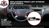 Front Left Interior Door Handle Chrome - Compatible with Ford, Lincoln and Mercury Vehicles - Fusion 2006 - 2012, MKZ 2007 - Zephyr, Milan - Replaces 6E5Z 5422601-A, 81702, 6E5Z5422601A, 92813