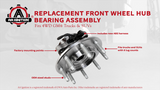 Front Wheel Hub Bearing Assembly - Compatible with Chevy, GMC & Hummer - 4WD Silverado 1500, Classic, Suburban, Sierra 1500 HD, 2500 HD, Yukon XL, H2 - Replaces 515058,15042868, 15104582, 15112411
