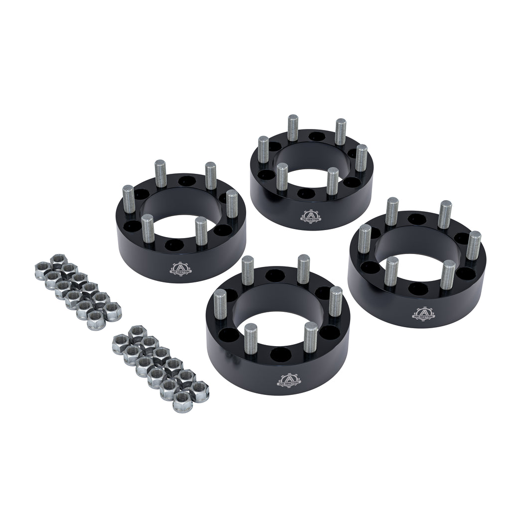 2" Wheel Spacers 6x5.5 (6x139.7) For Chevy Silverado GMC Sierra 1500 Tahoe - 2pc Set, 14x1.5 Studs