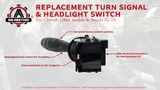 Turn Signal and Headlamp Dimmer Switch Blinker Lever, Replaces D6254E, 20940099, SW5908 - Compatible with Chevy, Pontiac, Saturn & Suzuki Vehicles - Equinox, HHR, Cobalt, G5, Sky