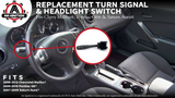 Headlamp Dimmer and Turn Signal Switch - Blinker Lever - Replaces D6253E, SW8004, 20940369 - Compatible with Chevy Malibu, Pontiac G6, Saturn Aura - 2006-2012 Model Years
