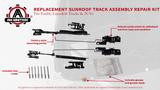 Sunroof Track Assembly Repair Kit - Compatible with Ford & Lincoln Vehicles - F150 2000-2014, Expedition 2000-2017, F250, F350, F450 Super Duty 2005-2016, Navigator, 2006-2008 Mark LT - Sun Roof